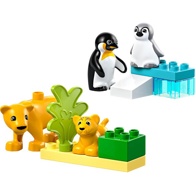 LEGO® DUPLO 10442 Rodinky divokých zvířat: Tučňáci a lvi