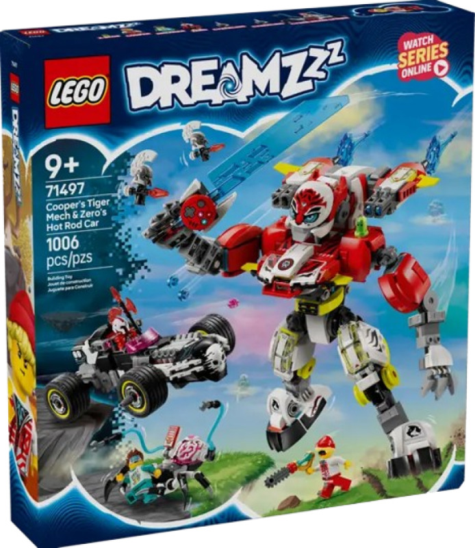 Stavebnice Tygrý mech Coopera a hot rod Zero