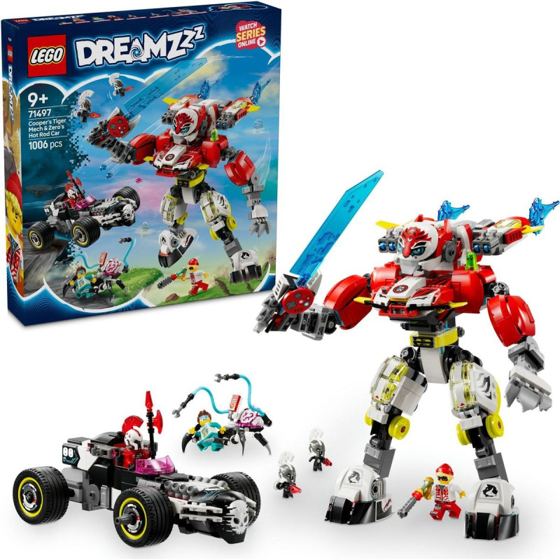 Stavebnice Tygrý mech Coopera a hot rod Zero