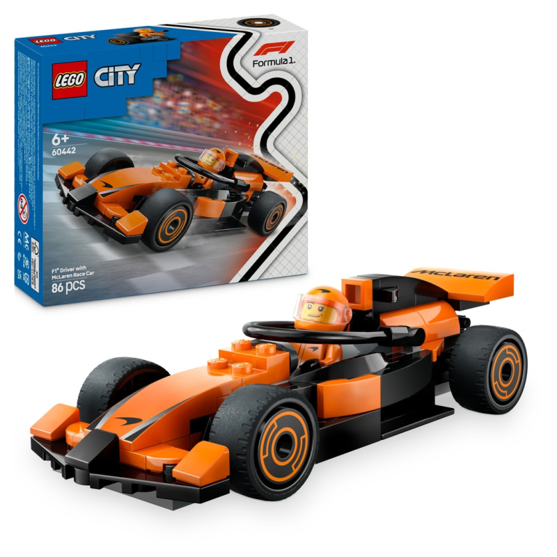 LEGO City 60442 Jezdec F1 se závodním vozem McLaren