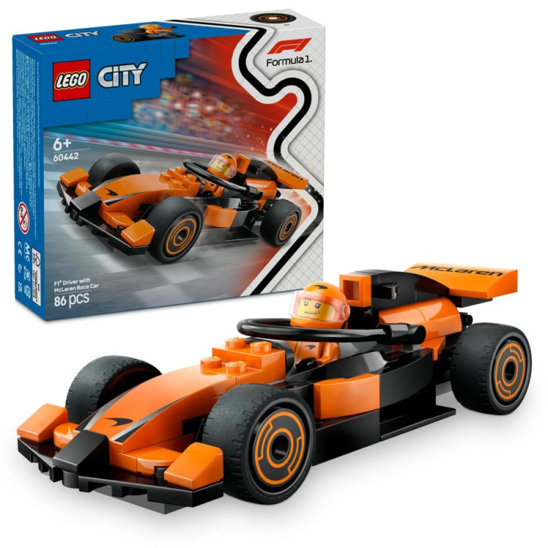 LEGO City 60442 Jezdec F1 se závodním vozem McLaren
