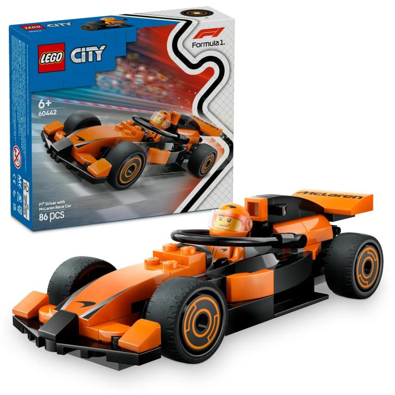 LEGO City 60442 Jezdec F1 se závodním vozem McLaren