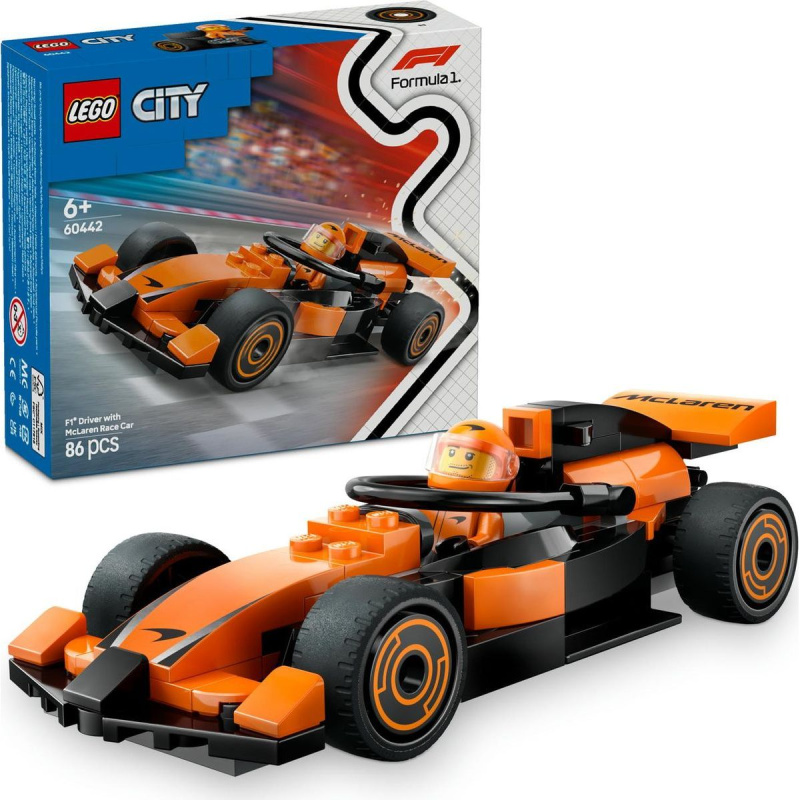 LEGO City 60442 Jezdec F1 se závodním vozem McLaren