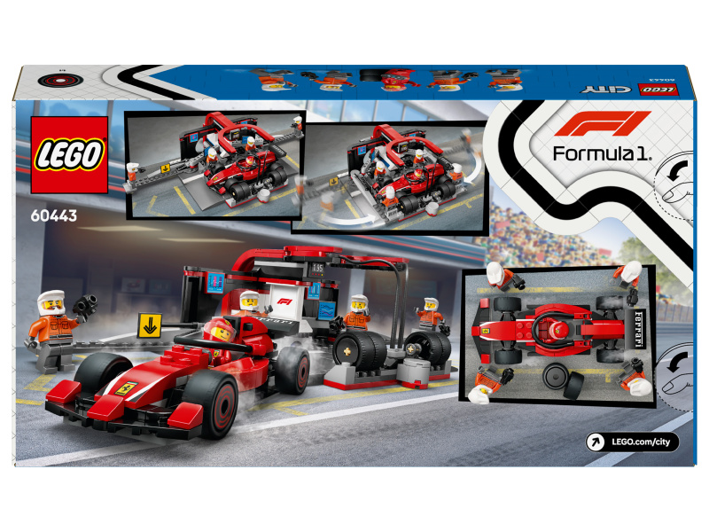 LEGO® City 60443 Zastávka v boxech F1® a personál s vozem Ferrari