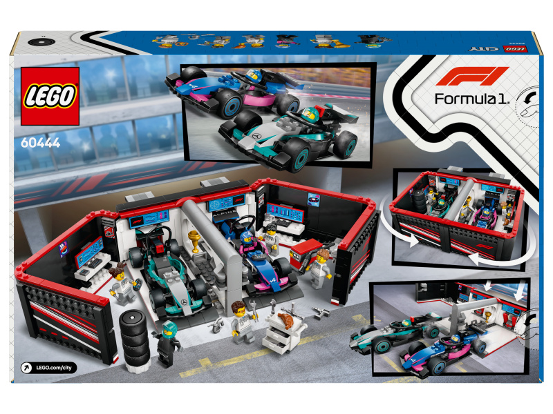 Lego City F1 garáž a vozy Mercedes-AMG a Alpine