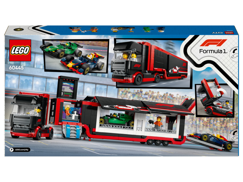 Lego City F1 Tahač s vozy RB20 a AMR24 F1