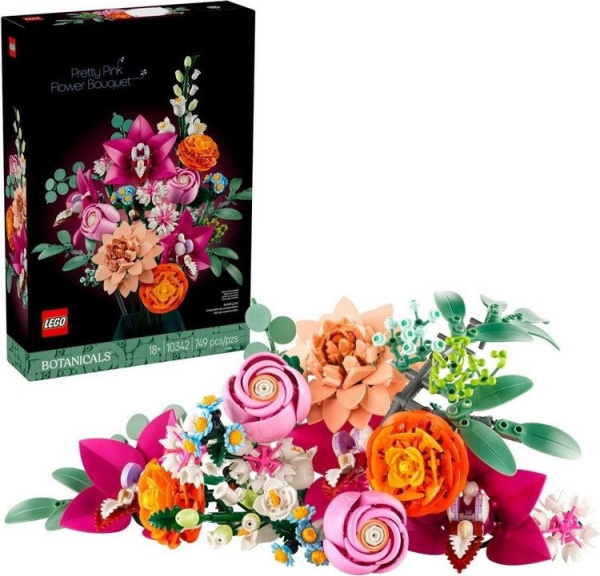 Lego Botanicals krásná kytice růžových květin