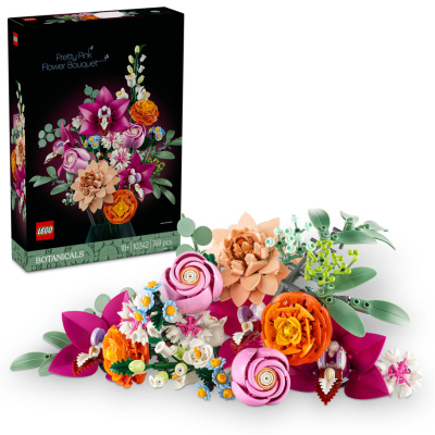 Lego Botanicals krásná kytice růžových květin