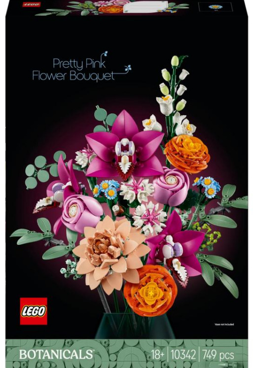 Lego Botanicals krásná kytice růžových květin