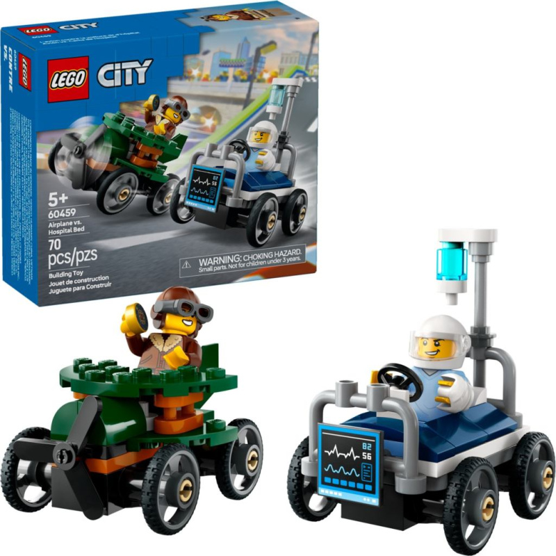 LEGO® City 60459 Závodní balíček: Letadlo vs. nemocniční lůžko