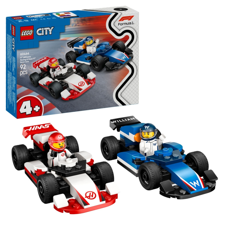 LEGO City 60464 Závodní vozy F1 Williams Racing a Haas F1