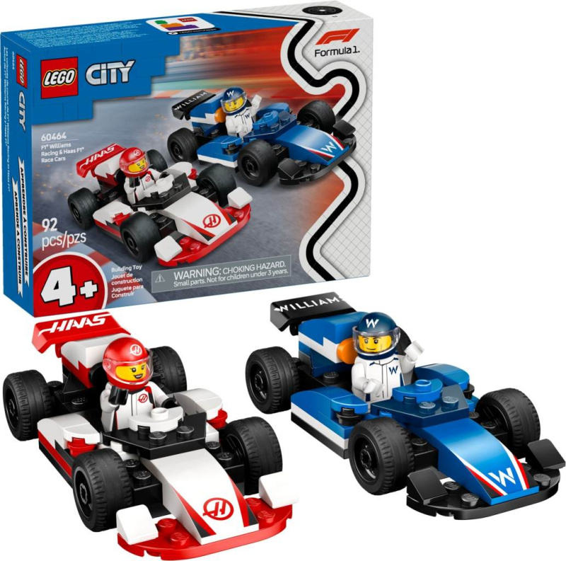 LEGO City 60464 Závodní vozy F1 Williams Racing a Haas F1