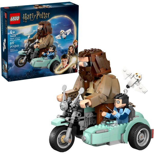 Jízda na motorce s Hagridem a Harrym