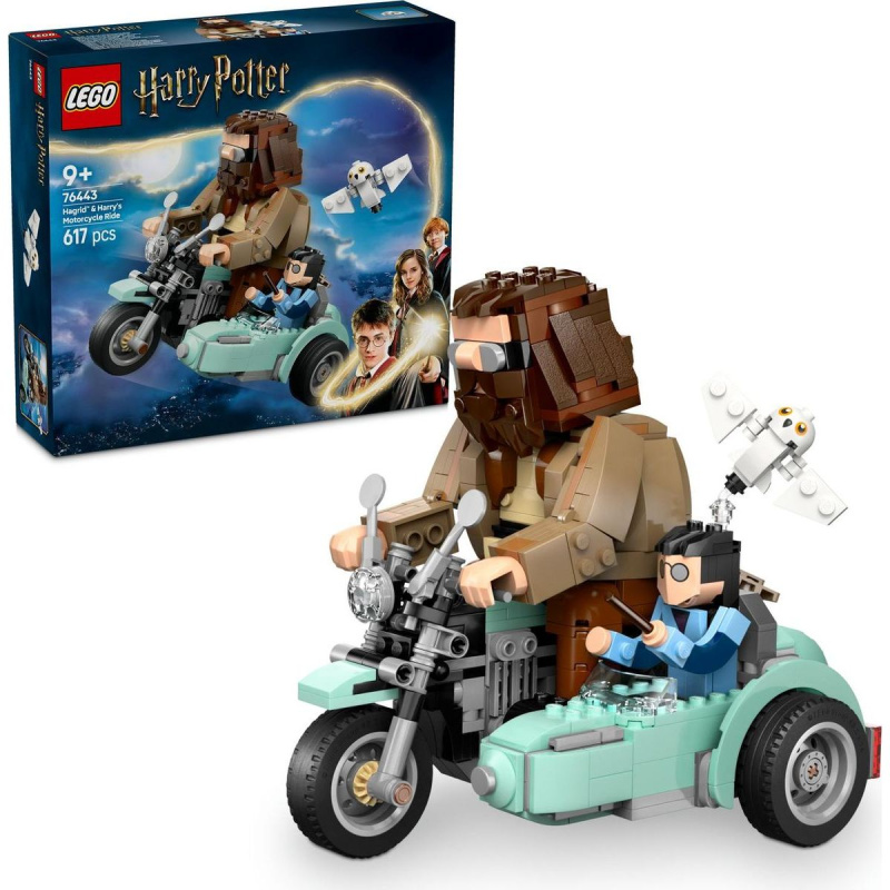 Jízda na motorce s Hagridem a Harrym