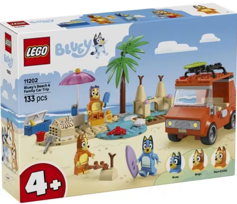 LEGO® Bluey 11202 Bluey a rodinný výlet autem na pláž