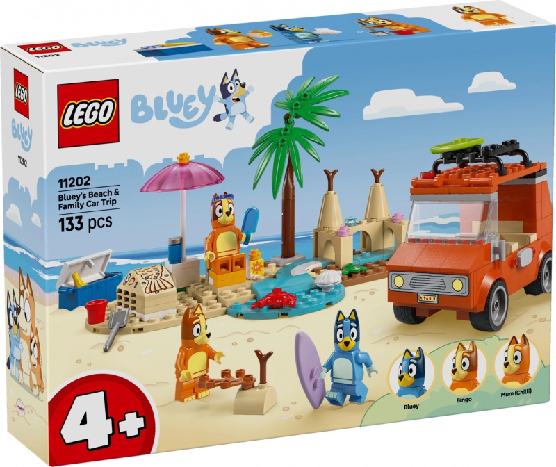 LEGO® Bluey 11202 Bluey a rodinný výlet autem na pláž
