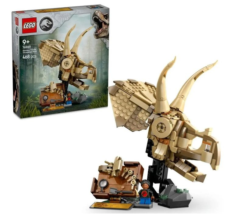 Lego Jurassic World dinosauří lebka triceratopse