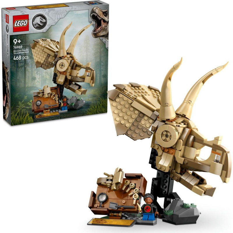 Lego Jurassic World dinosauří lebka triceratopse