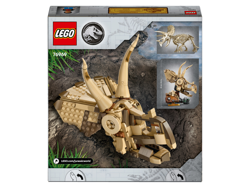 Lego Jurassic World dinosauří lebka triceratopse