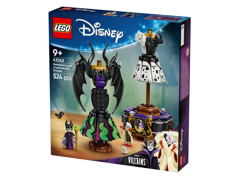 Disney kostičky šaty Maleficent a Cruella De Mon