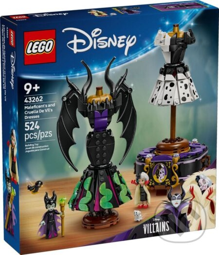 Disney kostičky šaty Maleficent a Cruella De Mon