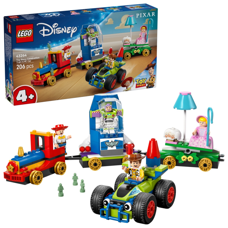 LEGO® │ Disney 43264 Slavnostní vláček a Autíčko z Příběhu hraček