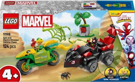 LEGO® Marvel Spidey a jeho úžasní přátelé 11198 Spin, Electro a honička s dinosauřím vozidlem