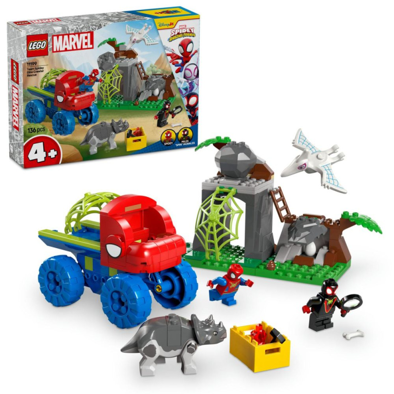 LEGO® Marvel Spidey a jeho úžasní přátelé 11199 Spideyho tým a záchrana dinosaurů s truckem