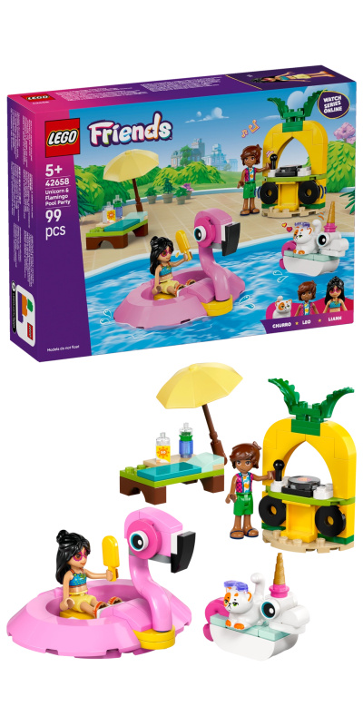 Lego Friends Zábava u bazénu s jednorožcem a plameňákem