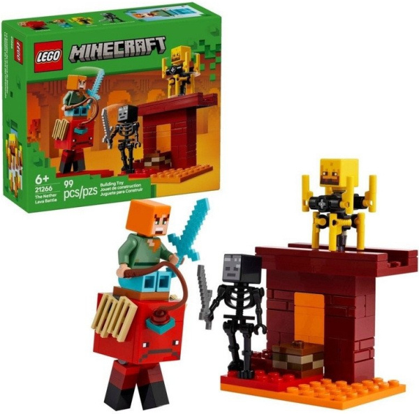 LEGO® Minecraft® 21266 Lávová bitva v Netheru