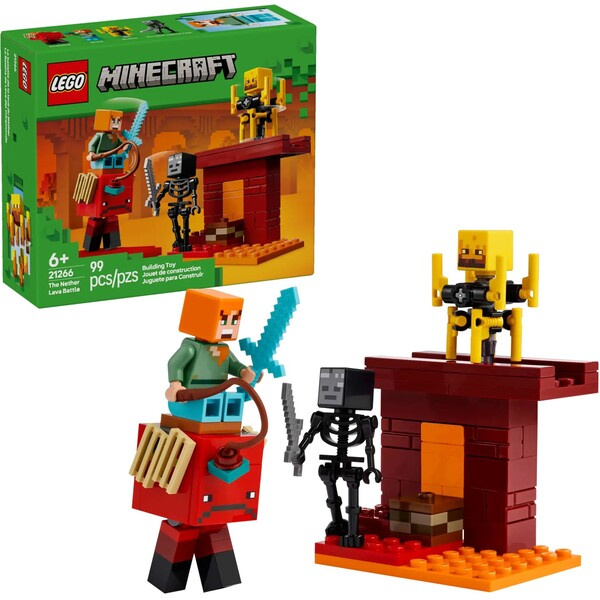 LEGO® Minecraft® 21266 Lávová bitva v Netheru