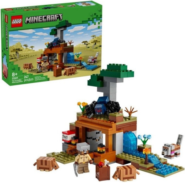 LEGO® Minecraft 21269 Výprava do dolu a pásovec
