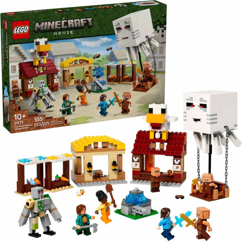 LEGO® Minecraft® 21273 Balón v podobě ďasa a útok na vesnici