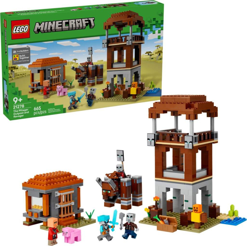 LEGO® Minecraft® 21278 Základna plenitelů a Ničitel