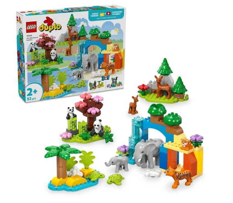 Kostky DUPLO Rodiny divokých zvířat 3 v 1