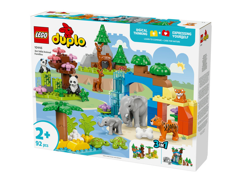 Kostky DUPLO Rodiny divokých zvířat 3 v 1