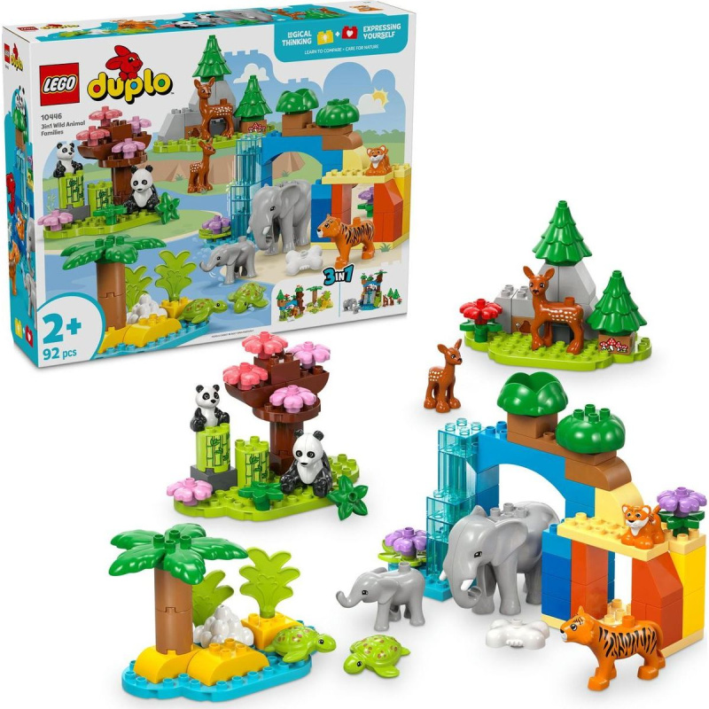 Kostky DUPLO Rodiny divokých zvířat 3 v 1