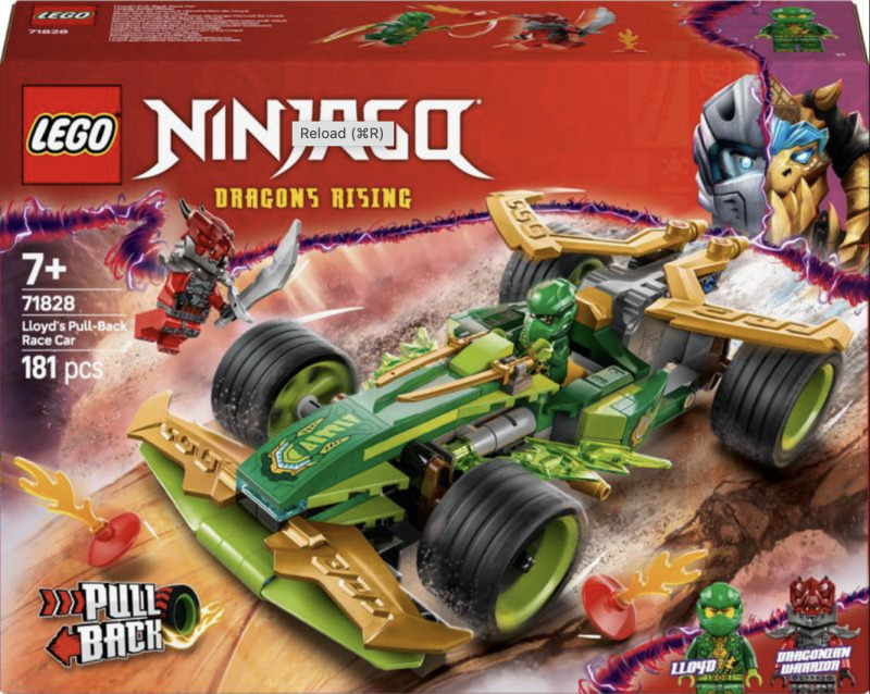 LEGO® NINJAGO 71828 Lloydovo závodní auto s natahovacím motorem