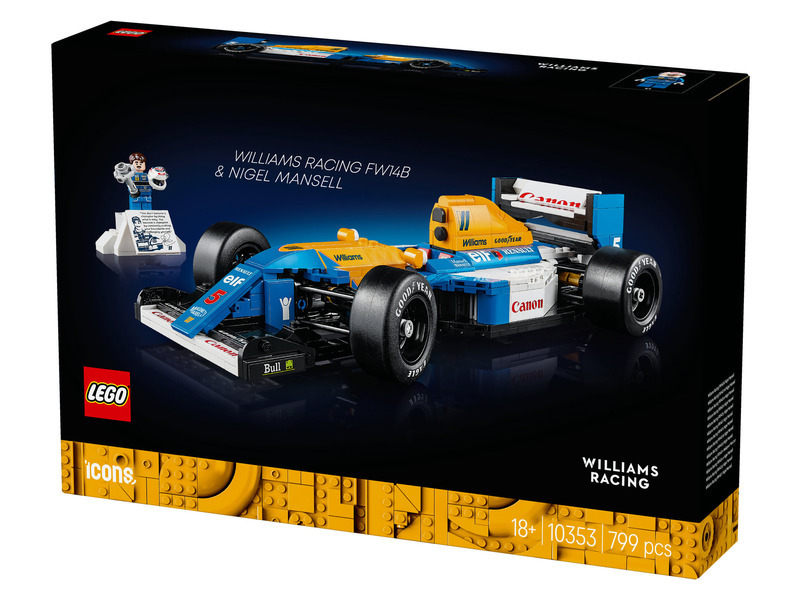 Kostky LEGO Icons Williams Racing FW14B a Nigel Mansell