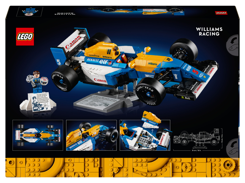 Kostky LEGO Icons Williams Racing FW14B a Nigel Mansell