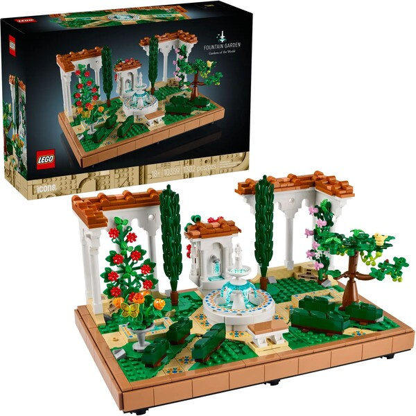 Fontána v zahradě LEGO Icons