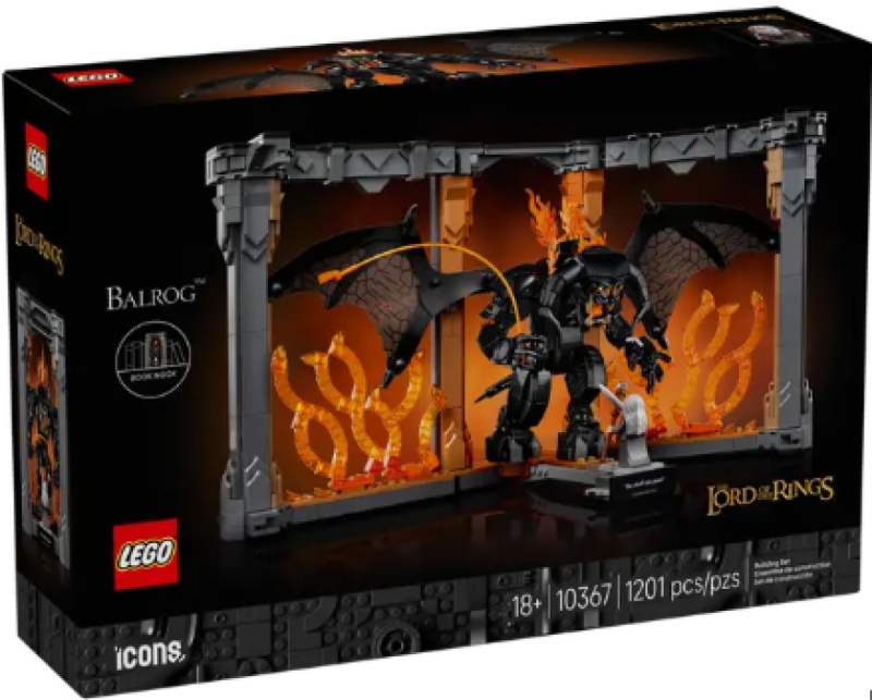 LEGO® Icons 10367 Knižní zarážka: Pán prstenů – Balrog™