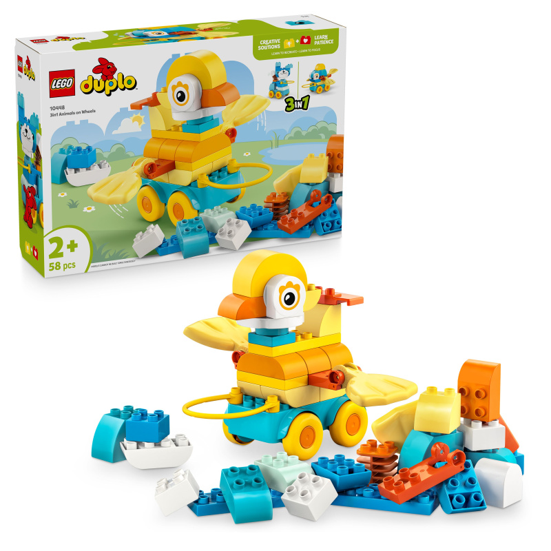 LEGO DUPLO 3 v 1: Zvířátka na kolečkách