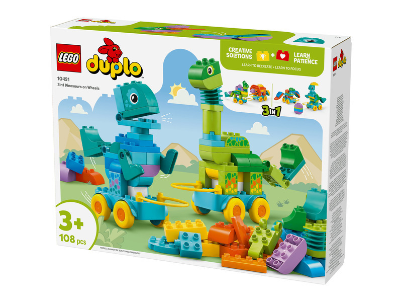 LEGO® DUPLO® 10451 3 v 1: Dinosauři na kolečkách