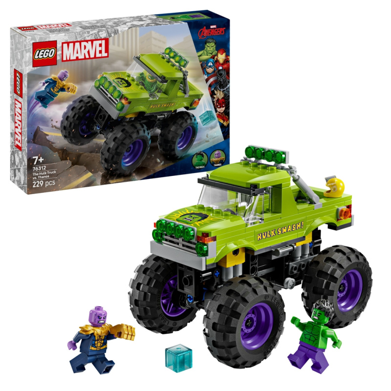 Lego Marvel hulkův truck vs thanos
