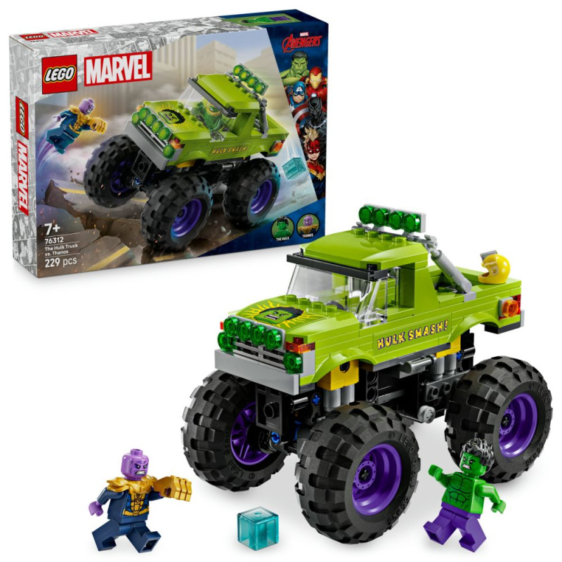 Lego Marvel hulkův truck vs thanos