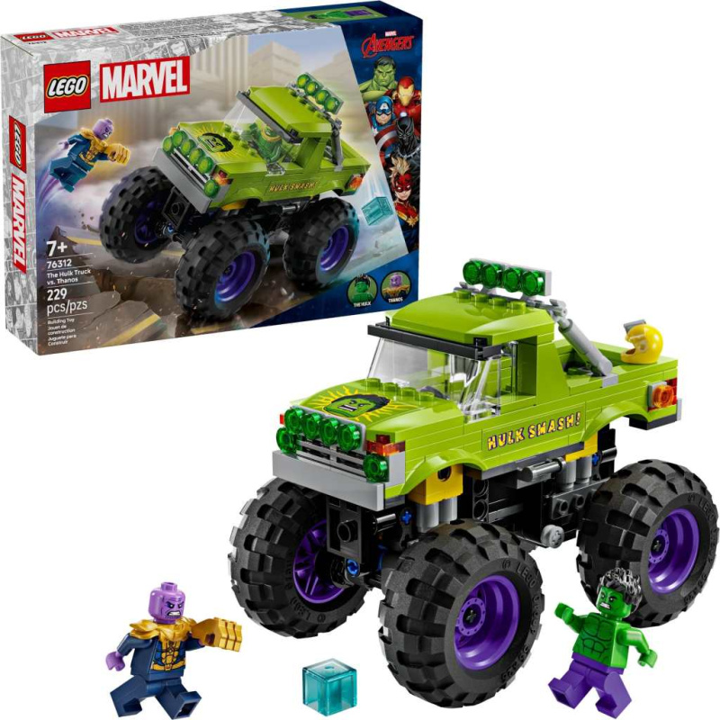 Lego Marvel hulkův truck vs thanos