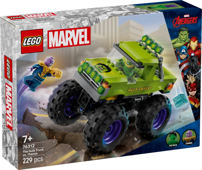 Lego Marvel hulkův truck vs thanos