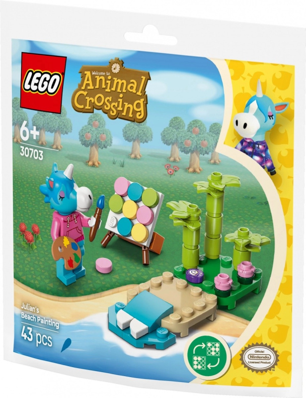 Stavebnice Animal Crossing Julian a plážová scenérie