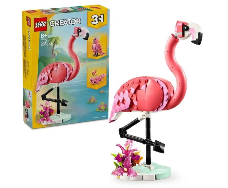 LEGO® Creator 3 v 1 31170 Divoká zvířata: Růžový plameňák
